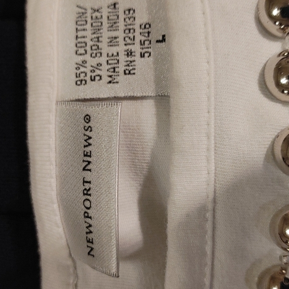 Newport News Vintage Decorative Bodice Shelf Bra White Tank Large - Picture 7 of 10